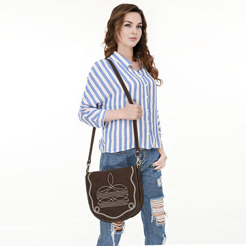 American Darling Cross Body Suede Genuine Western Leather Women Bag Handbag Purse |